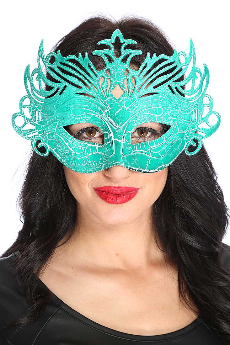 1 PC Green Crackle Paint Face Mask