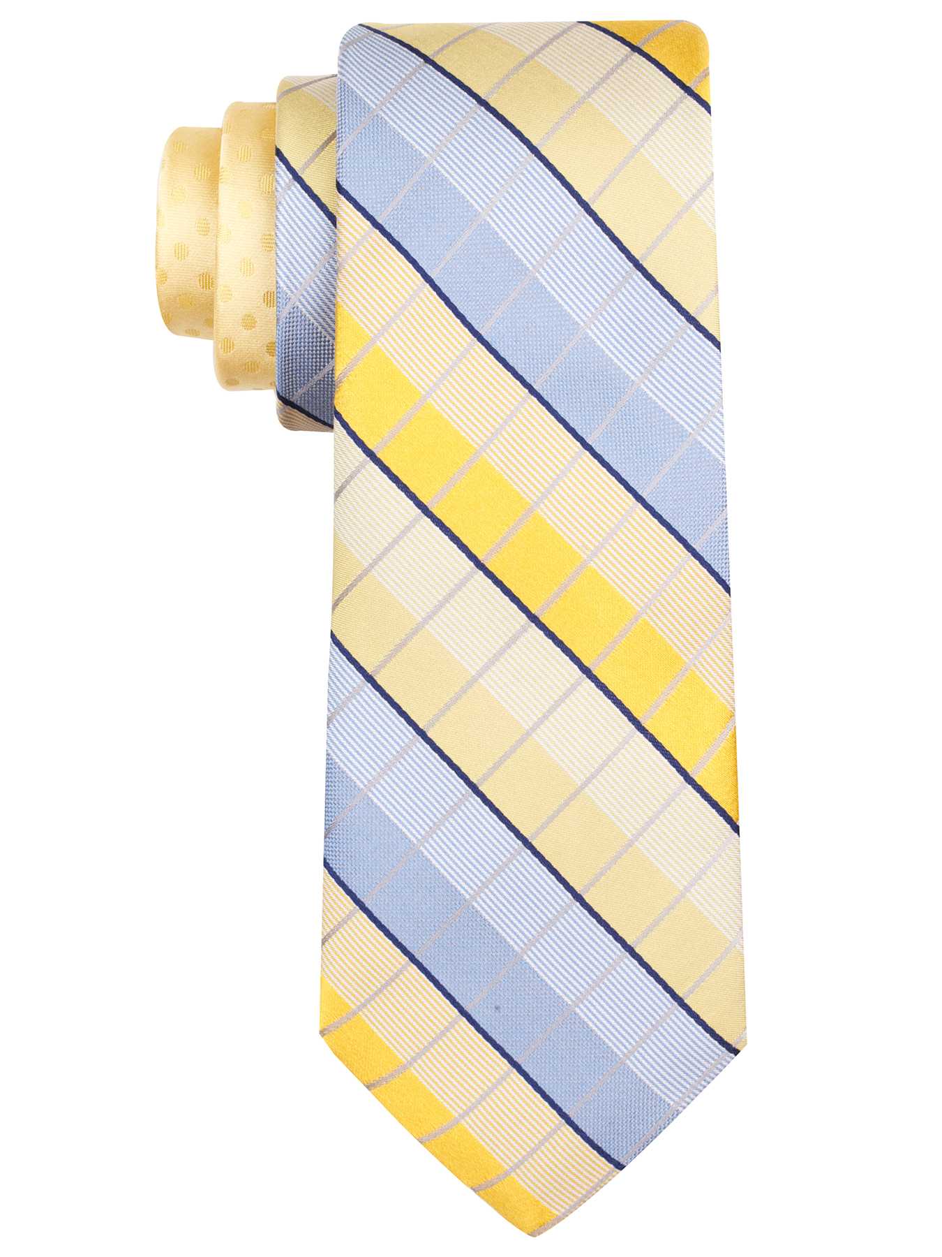 Perry Ellis Evans Plaid Silk Tie