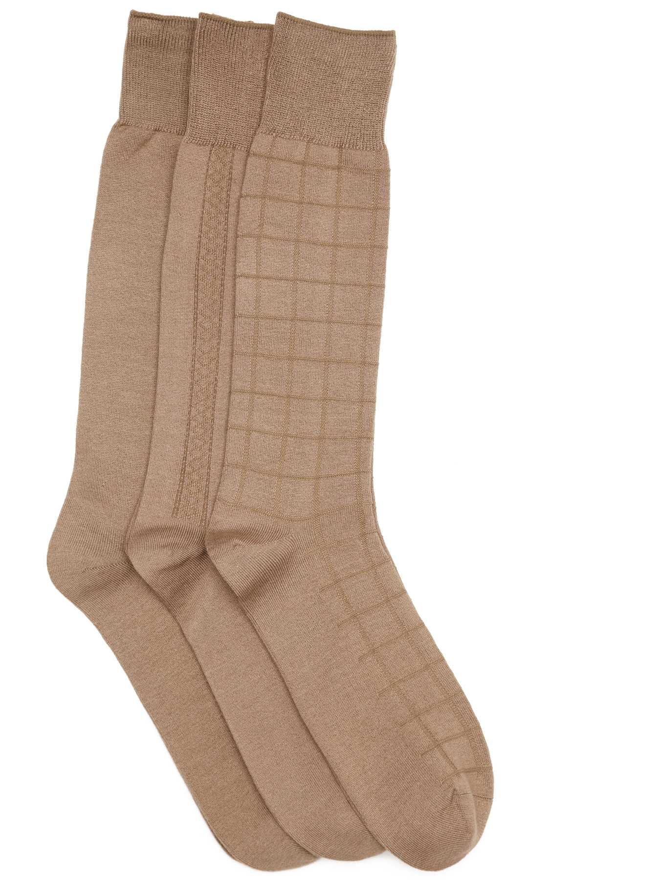 Perry Ellis 3 Pack Textured Sock
