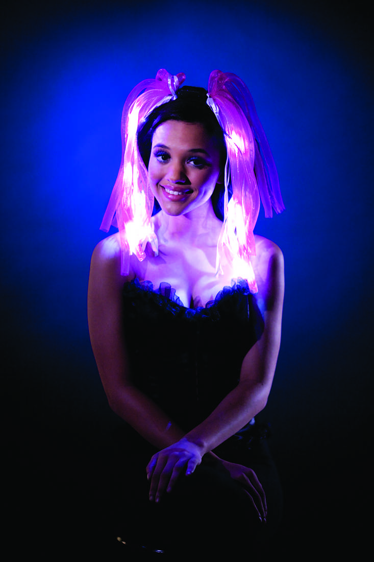 Pink Ribbon Light Up Noodle Rave Headband