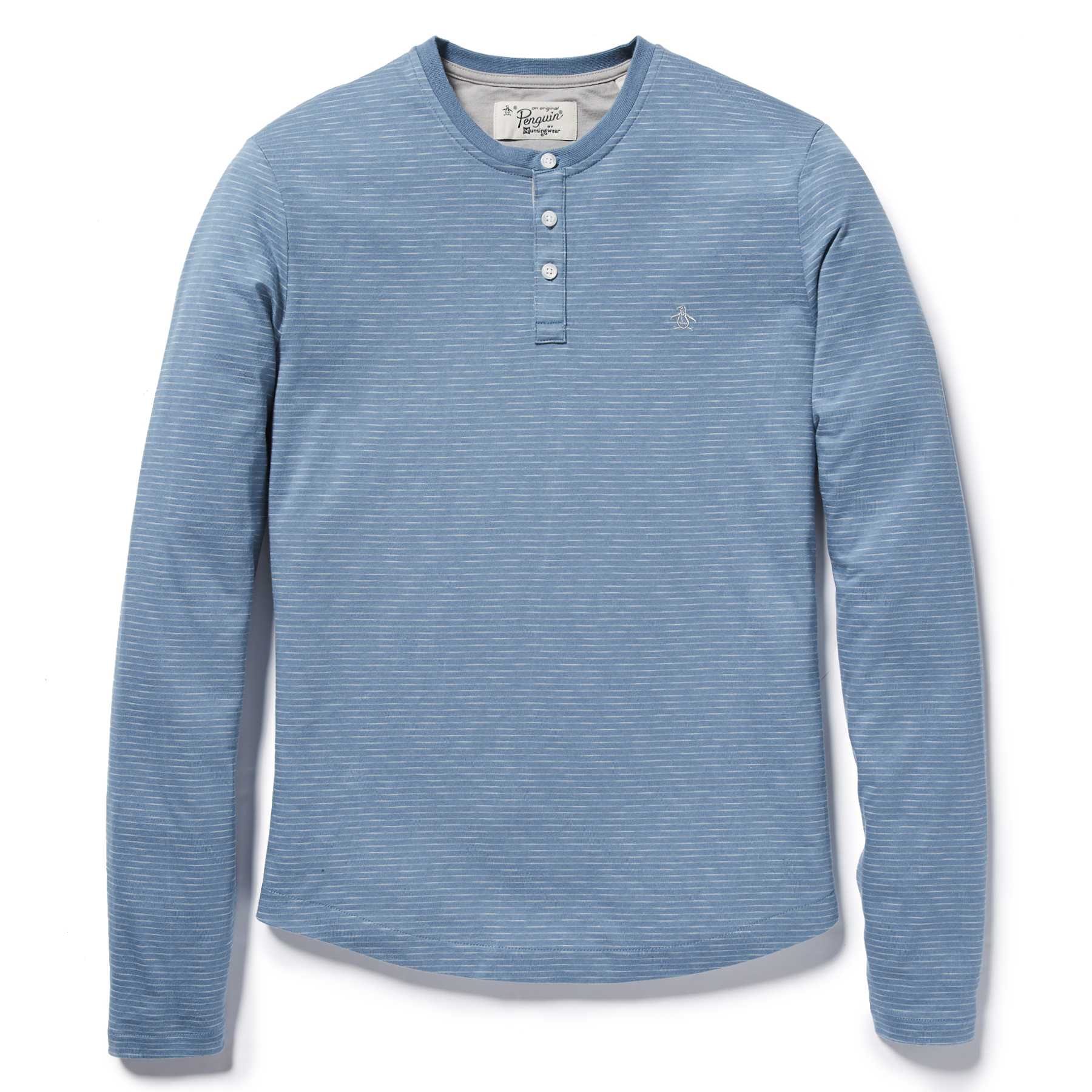 Original Penguin SLUB FEEDER STRIPE HENLEY