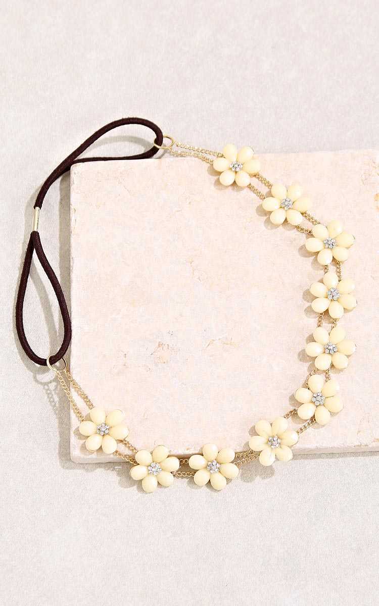 Spring Bling Headwrap - N/S - Ivory Combo by Styles For Less