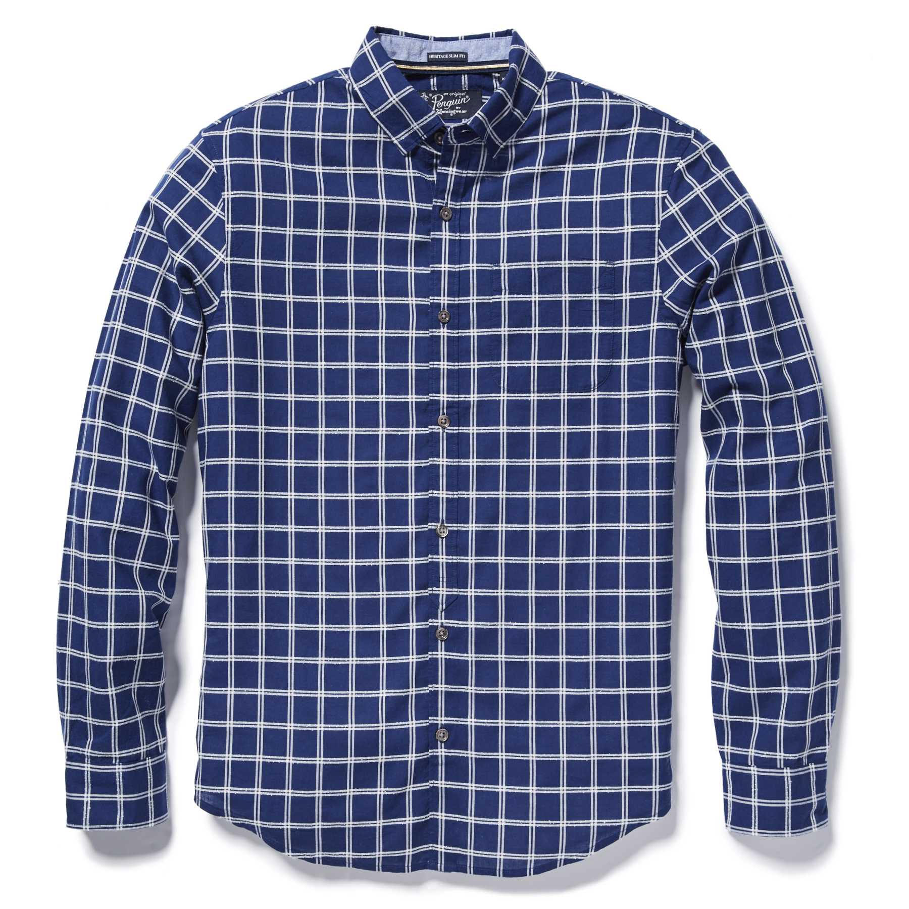 Original Penguin OP BLUE WINDOW PANE SHIRT