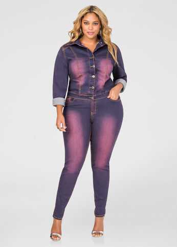 Purple Wash Skinny Jean