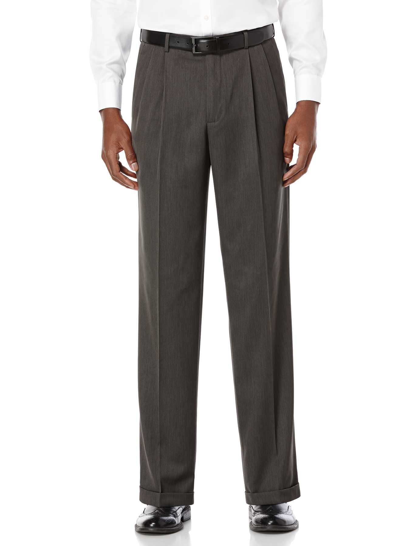 Perry Ellis Double Pleated Melange Portfolio Pant