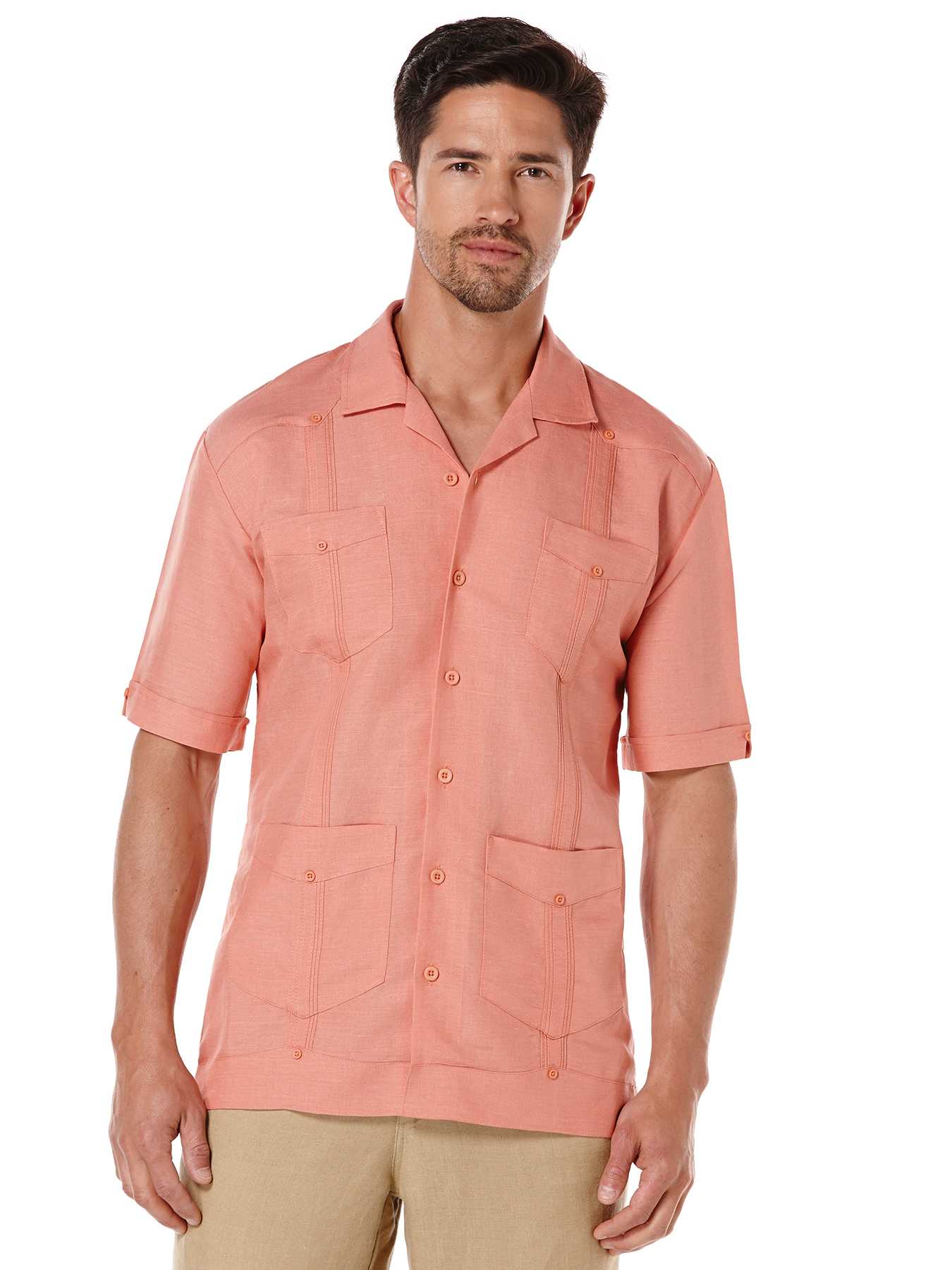 Cubavera Rayon Blend Short Sleeve Guayabera Shirt