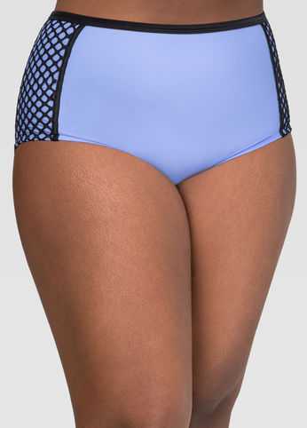 Mesh High Waist Bikini Bottom
