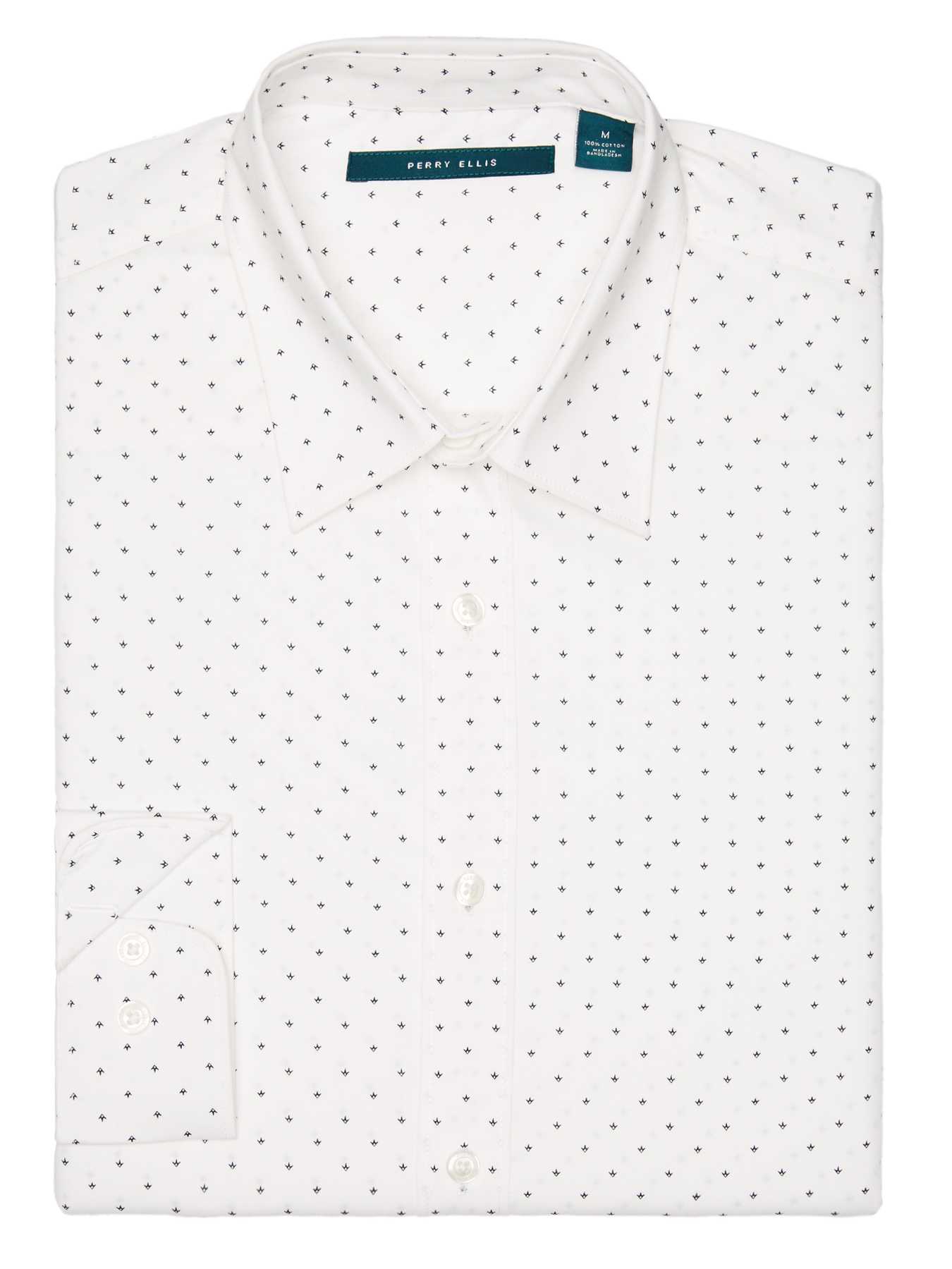 Perry Ellis Long Sleeve Polka Dot Shirt