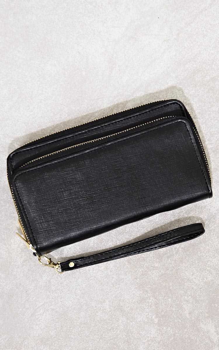 Out And About Faux Leather Wallet - N/S - Black by Styles For Less