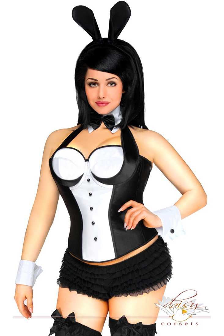 Black 5 PC Sexy Tuxedo Bunny Costume