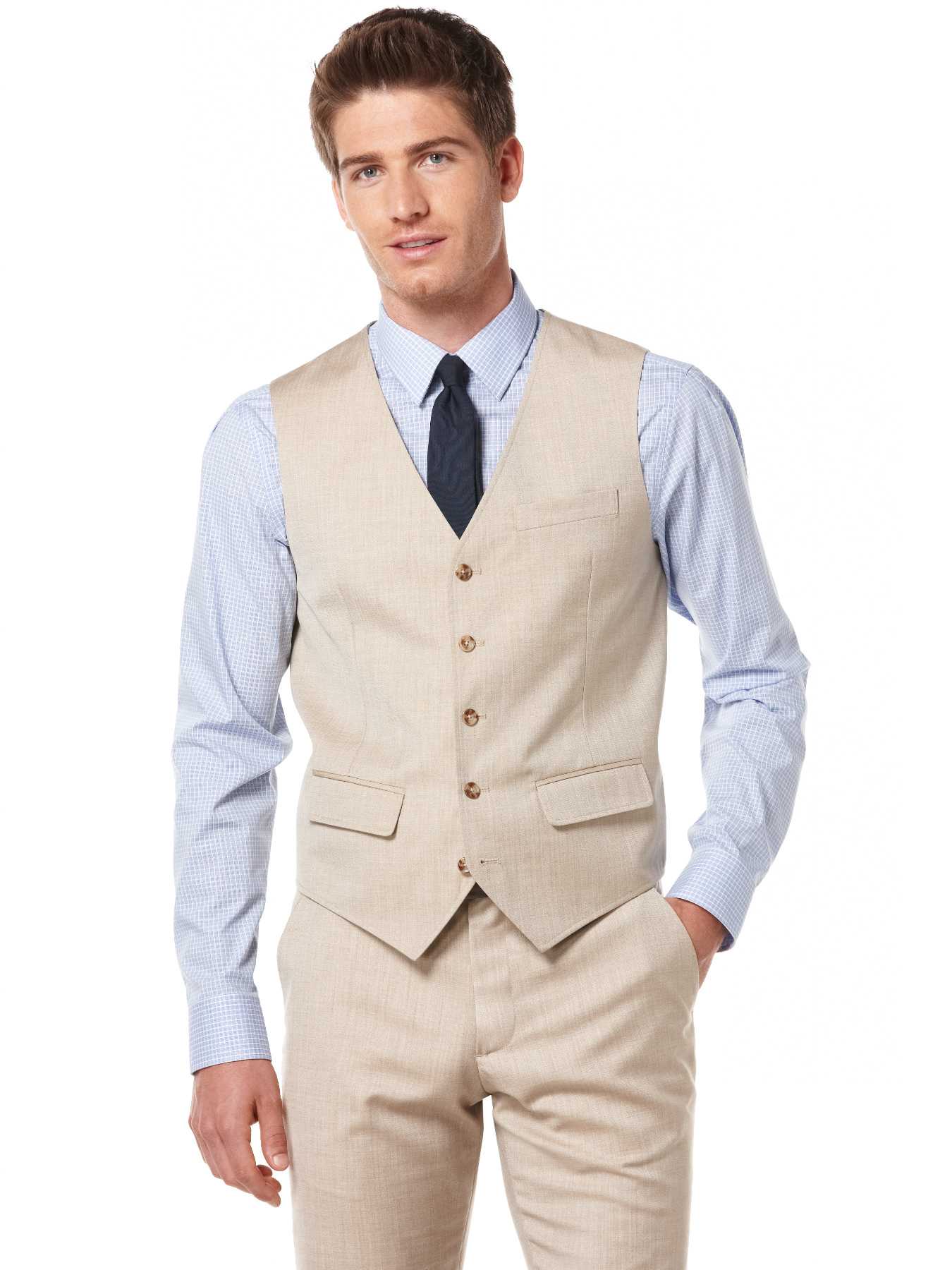 Perry Ellis Textured Suit Vest
