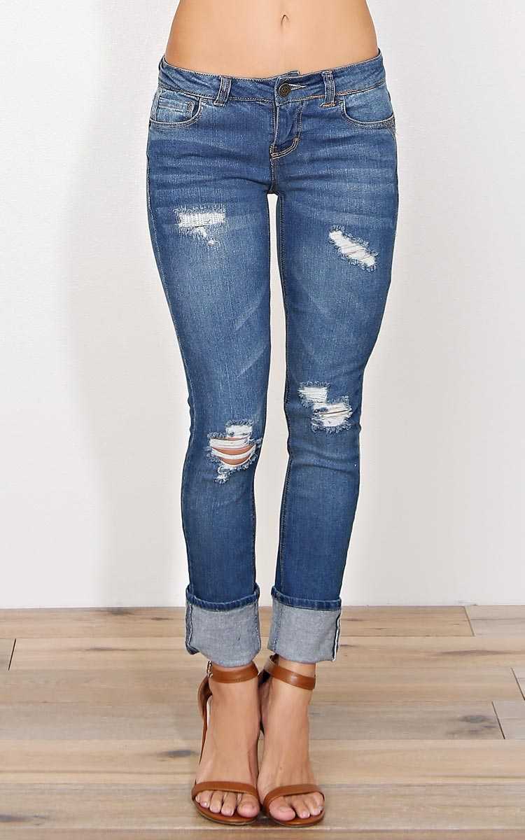 Julie Denim Skinny Jeans - Dark Denim in Size by Styles For Less