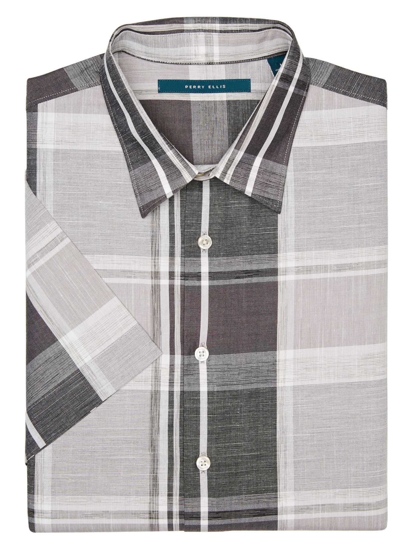 Perry Ellis Big and Tall Short Sleeve Chambray Shirt