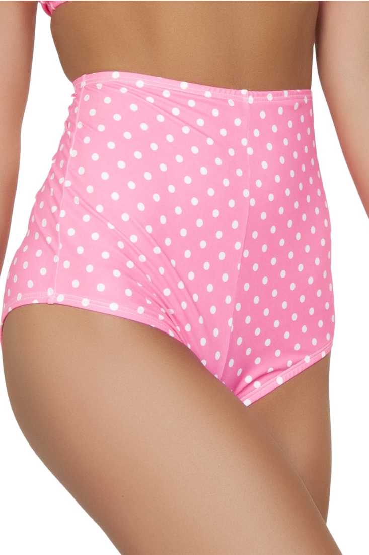 Pink Pinup Style High-Waisted Shorts