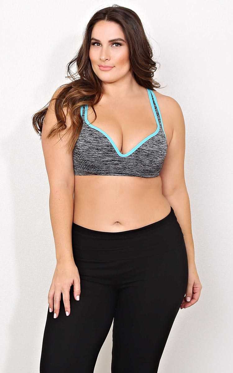 Plus Size Be Stronger Underwire Sports Bra - Heather in Size 3X by Styles For Less
