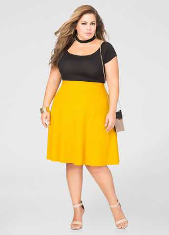 Pull-On Flare Skirt