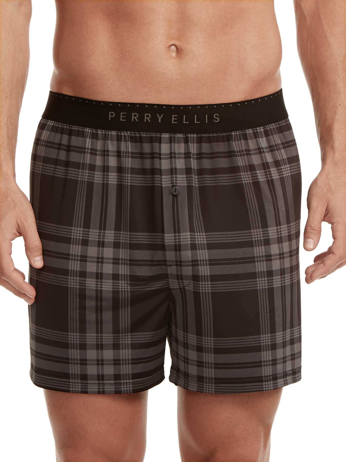 Perry Ellis Luxe Plaid Boxer
