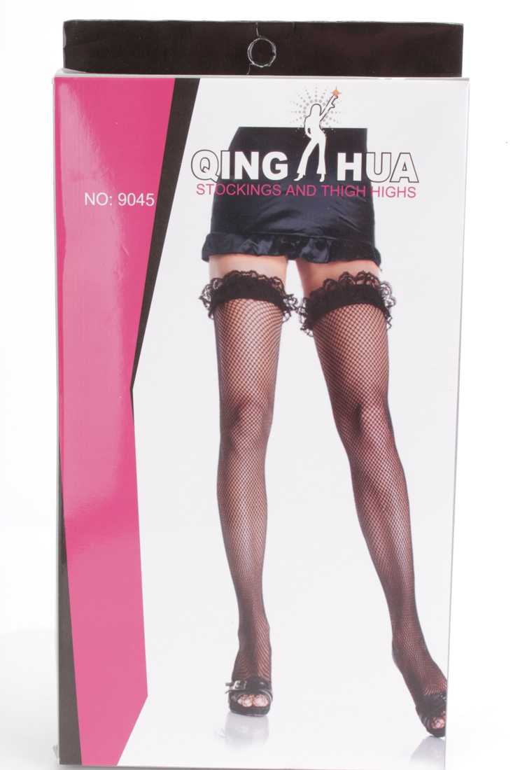 White Spandex Fishnet Stockings