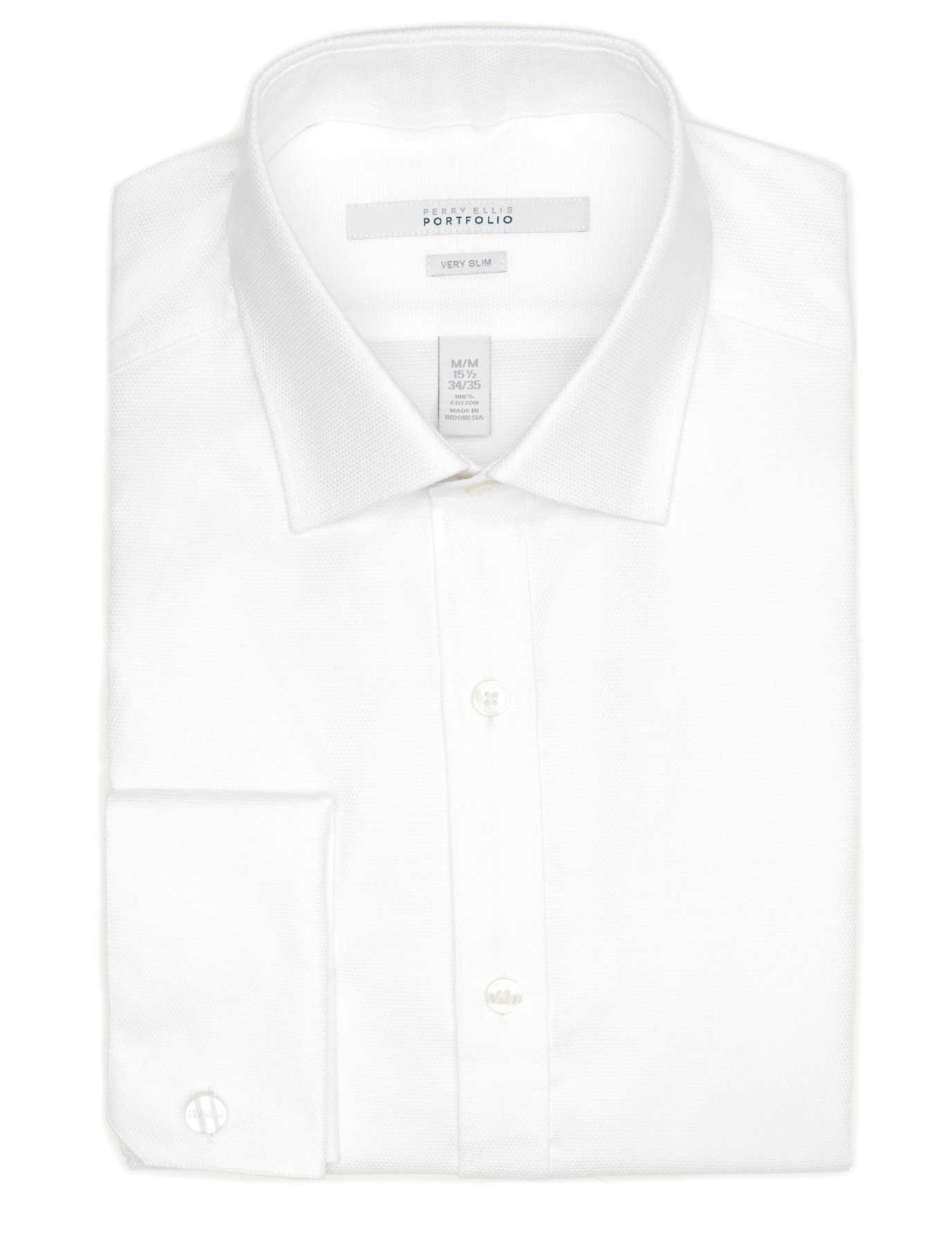 Perry Ellis Very Slim Textured Dobby Dress Shirt