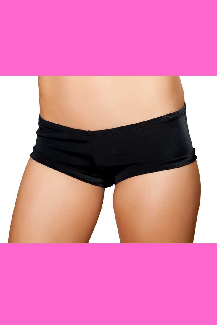 Black Stretch Fit Hot Shorts