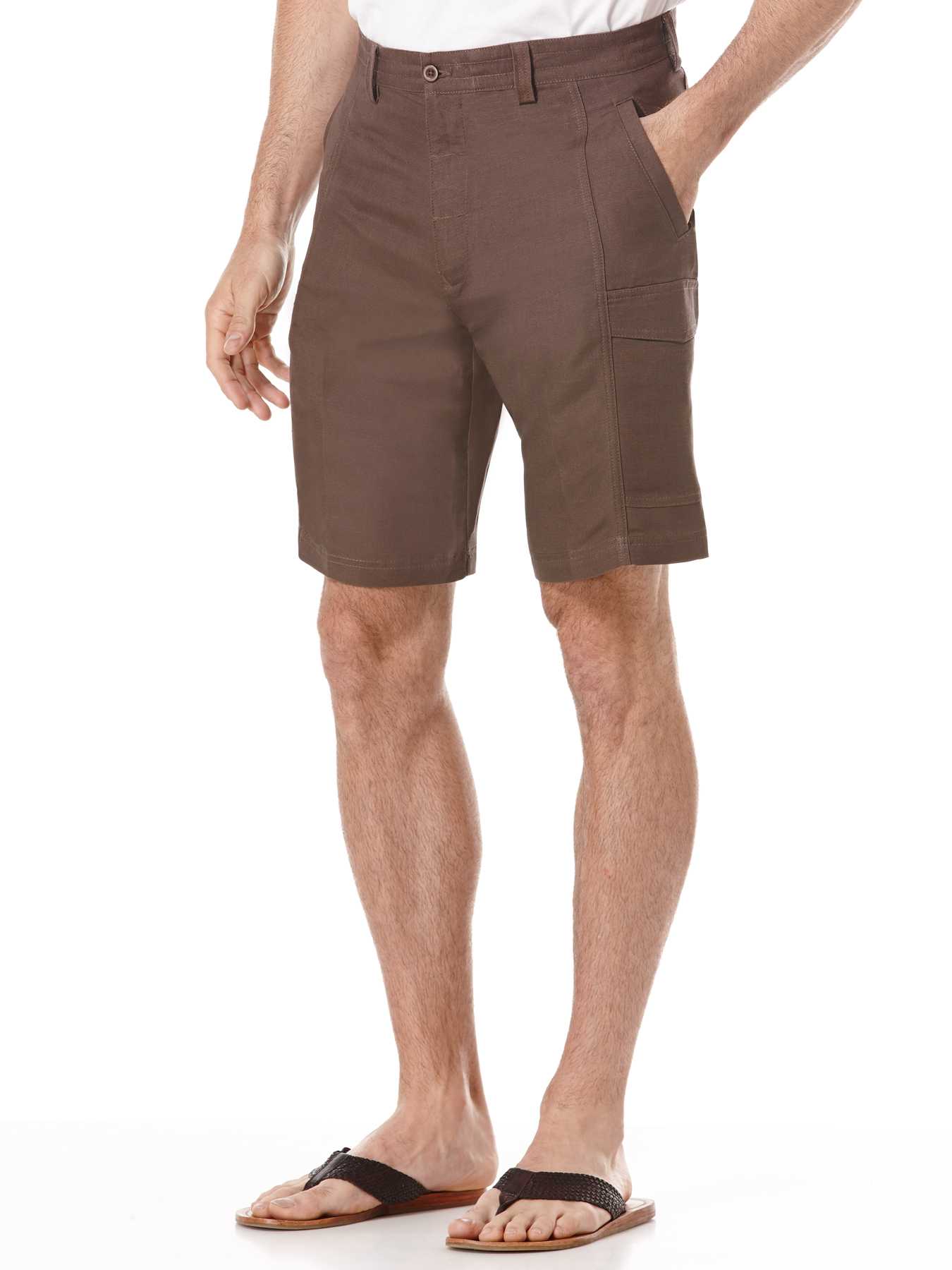 Cubavera Linen/Rayon Flat Front Cargo Short