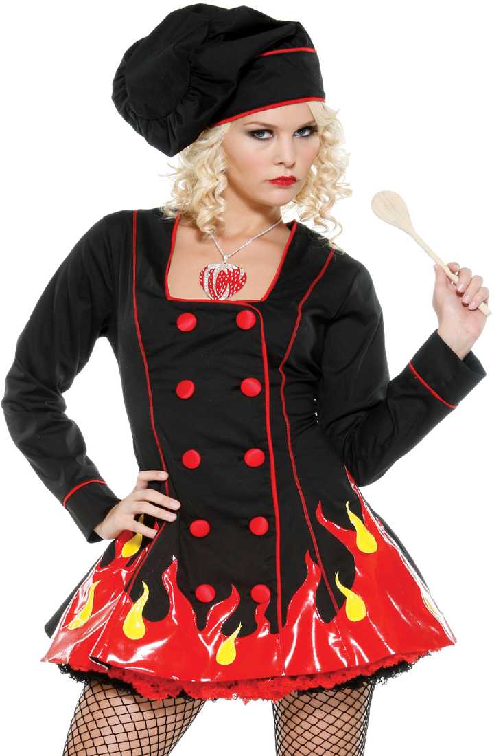 3 Pc. Spicy Dish Sexy Chef Costume