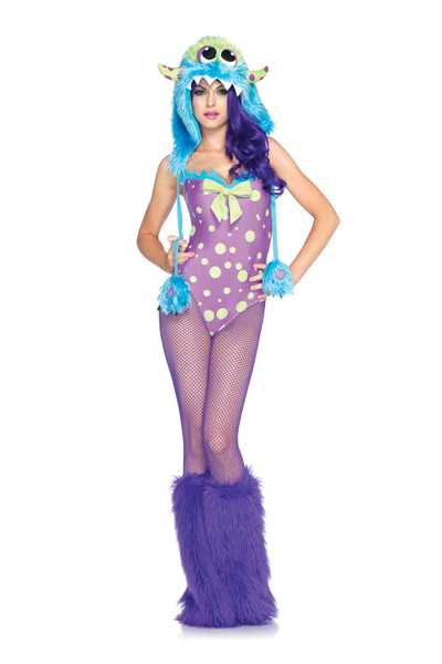 Purple Blue 3 PC Flirty Gerty Costume