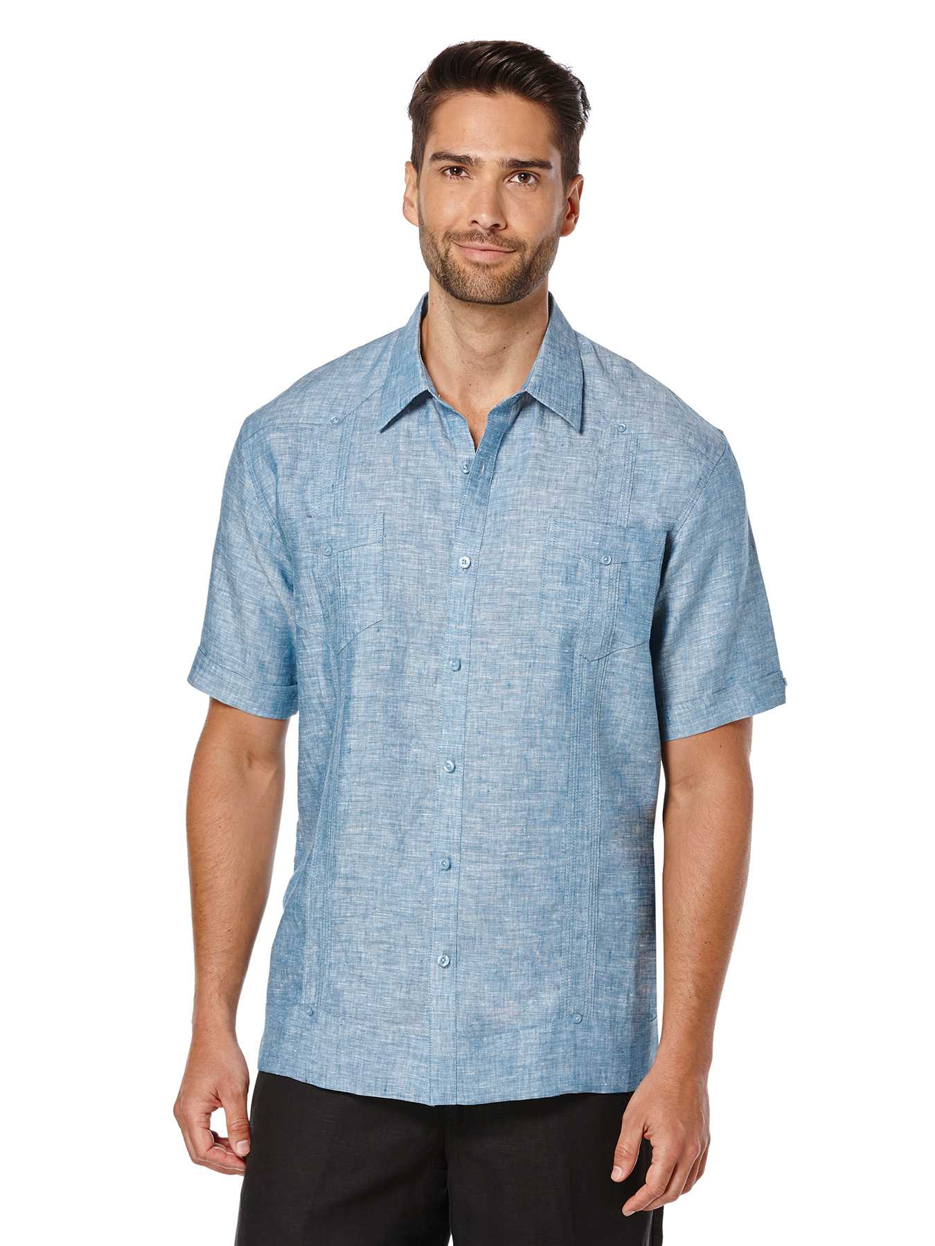 Cubavera 100% Linen Short Sleeve 2 Upper Pocket Guayabera