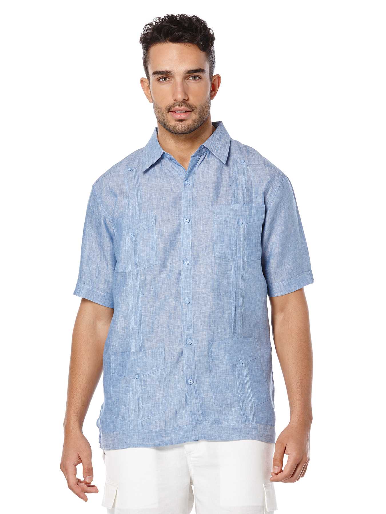 Cubavera 100% Linen Short Sleeve 4 Pocket Guayabera