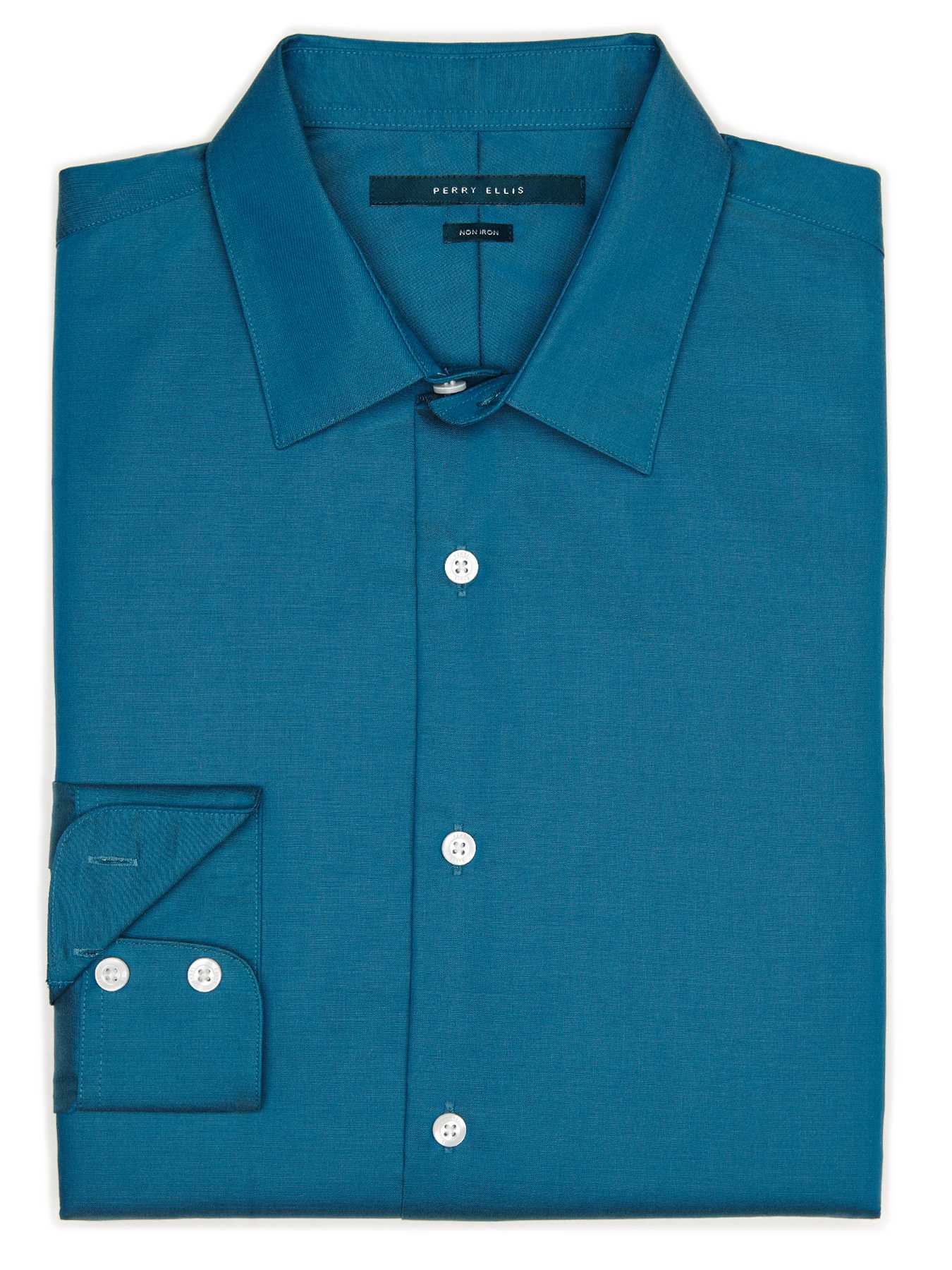 Perry Ellis Non-Iron Luxury Twill Fabric Shirt