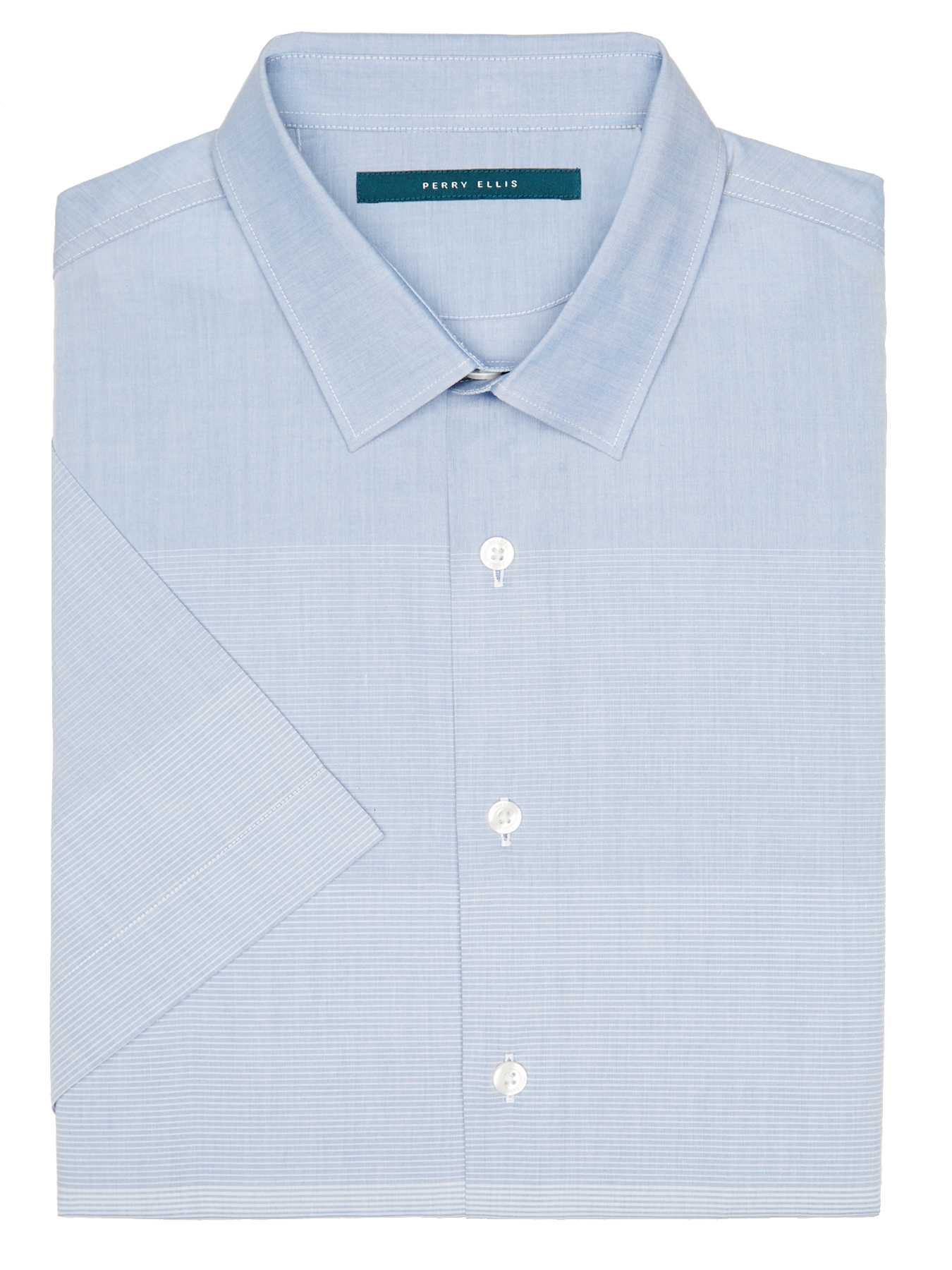 Perry Ellis Short Sleeve Horizontal Stripe Shirt