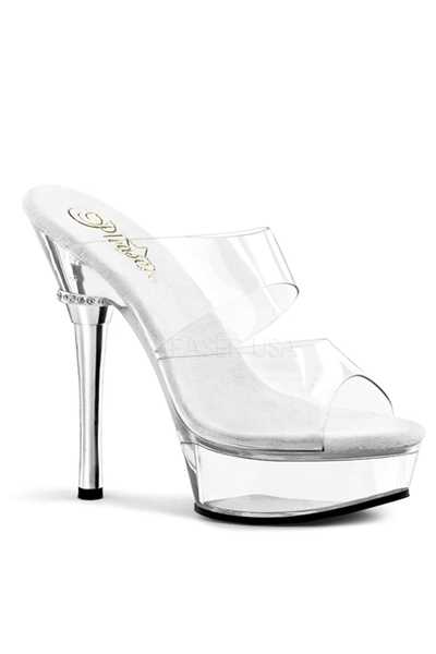 Clear Strappy Rhinestone Stiletto High Heels
