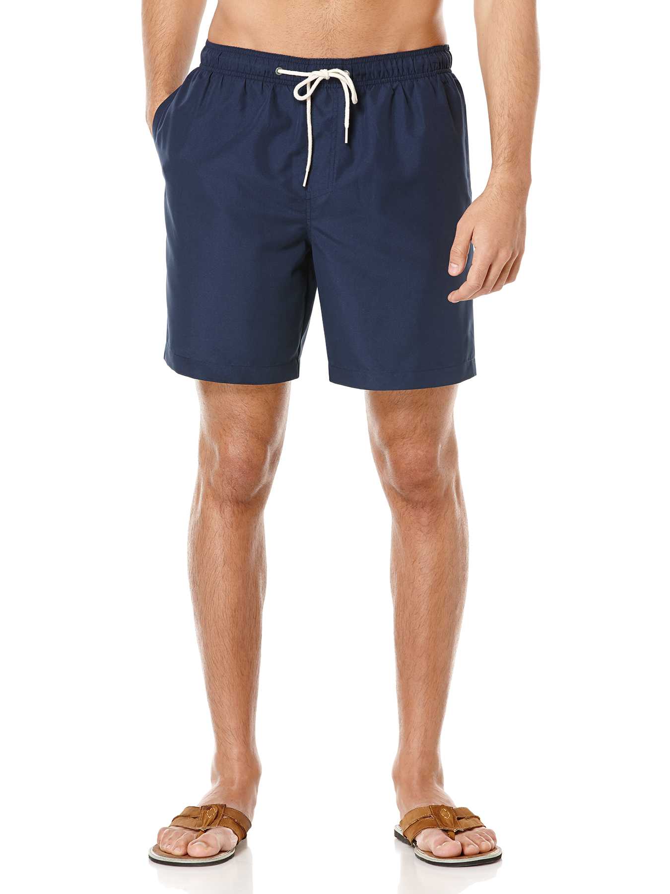 Cubavera Solid Full Elastic Swim Short