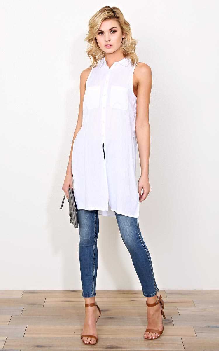 Fresh Breeze Woven Tank - MED - White in Size Medium by Styles For Less
