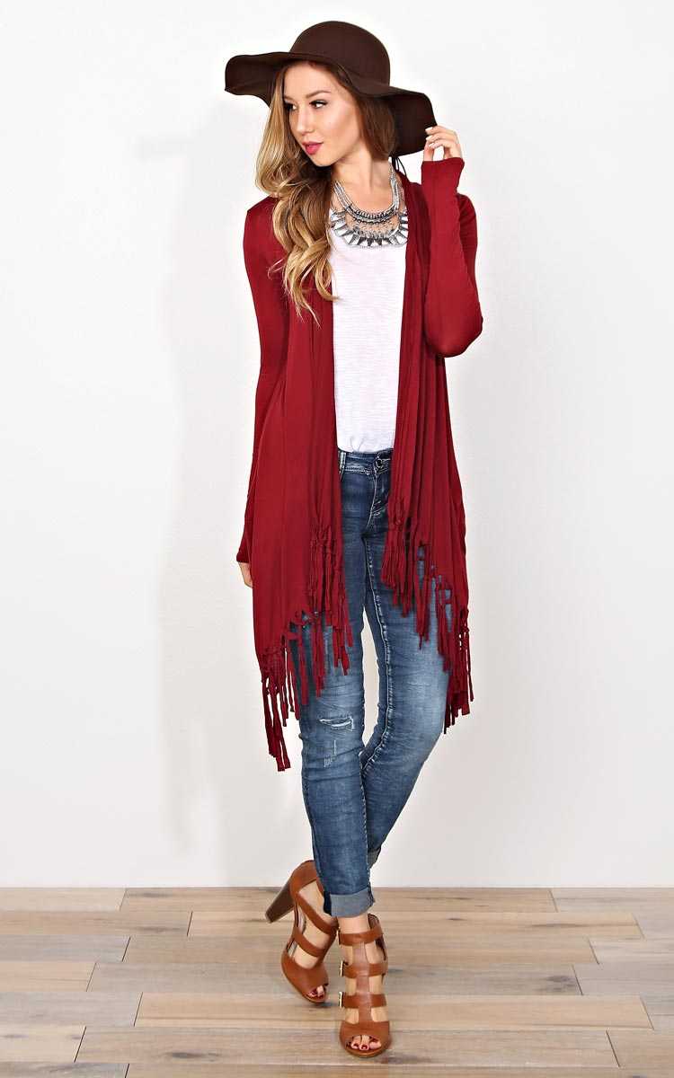 Alex Fringe Knit Wrap - - in Size by Styles For Less