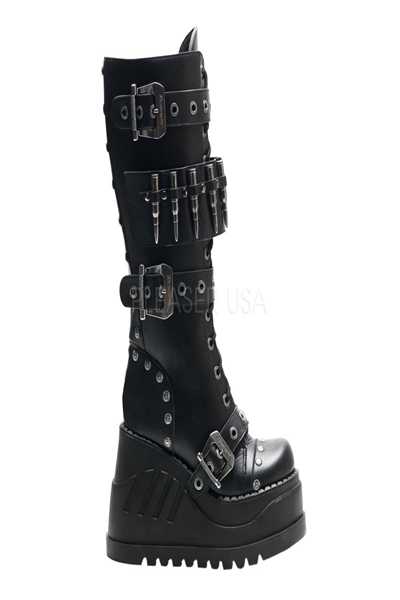 Black Lace Up Platform Boots