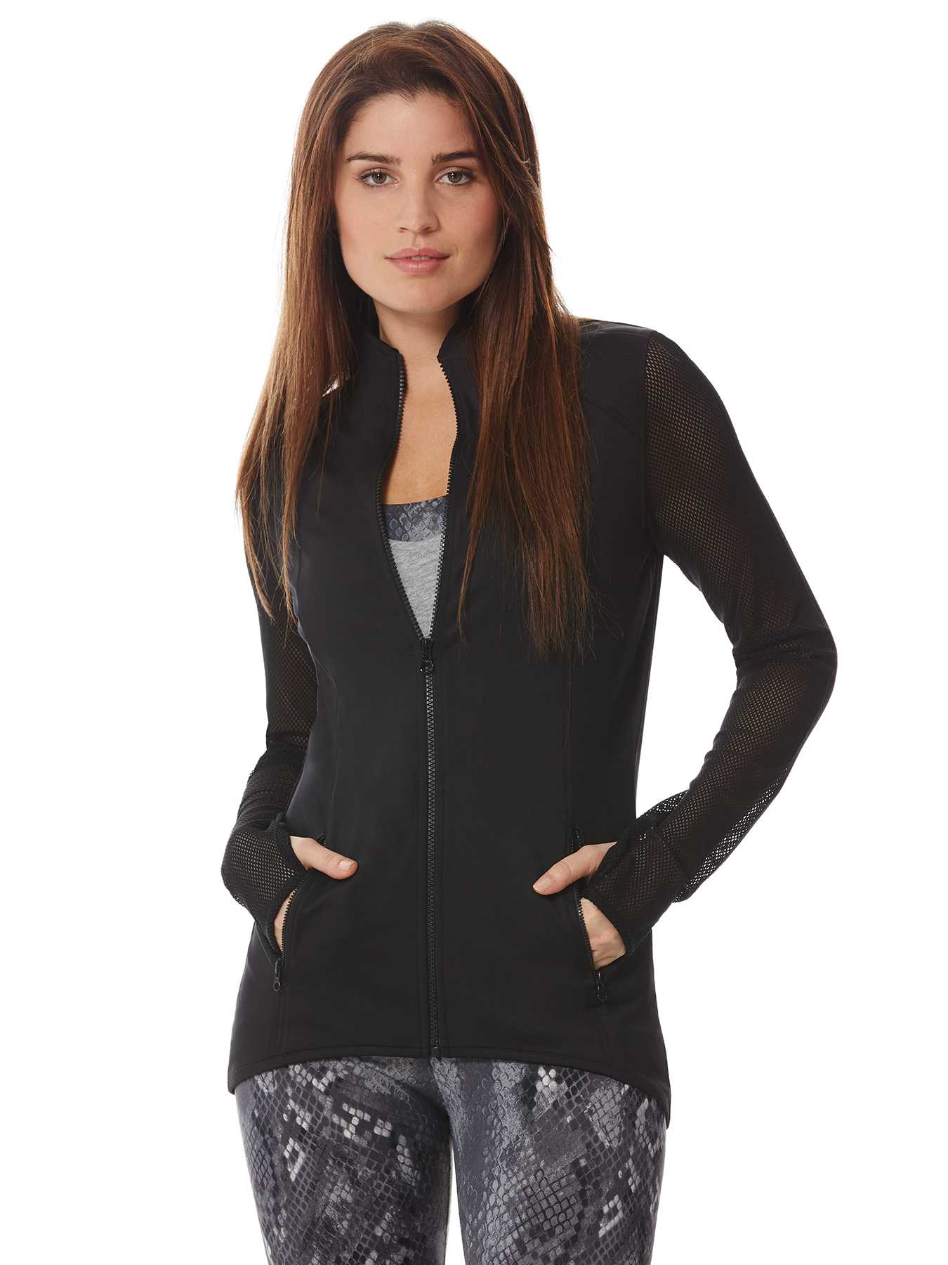 Peony Mesh Sleeve Active Jacket