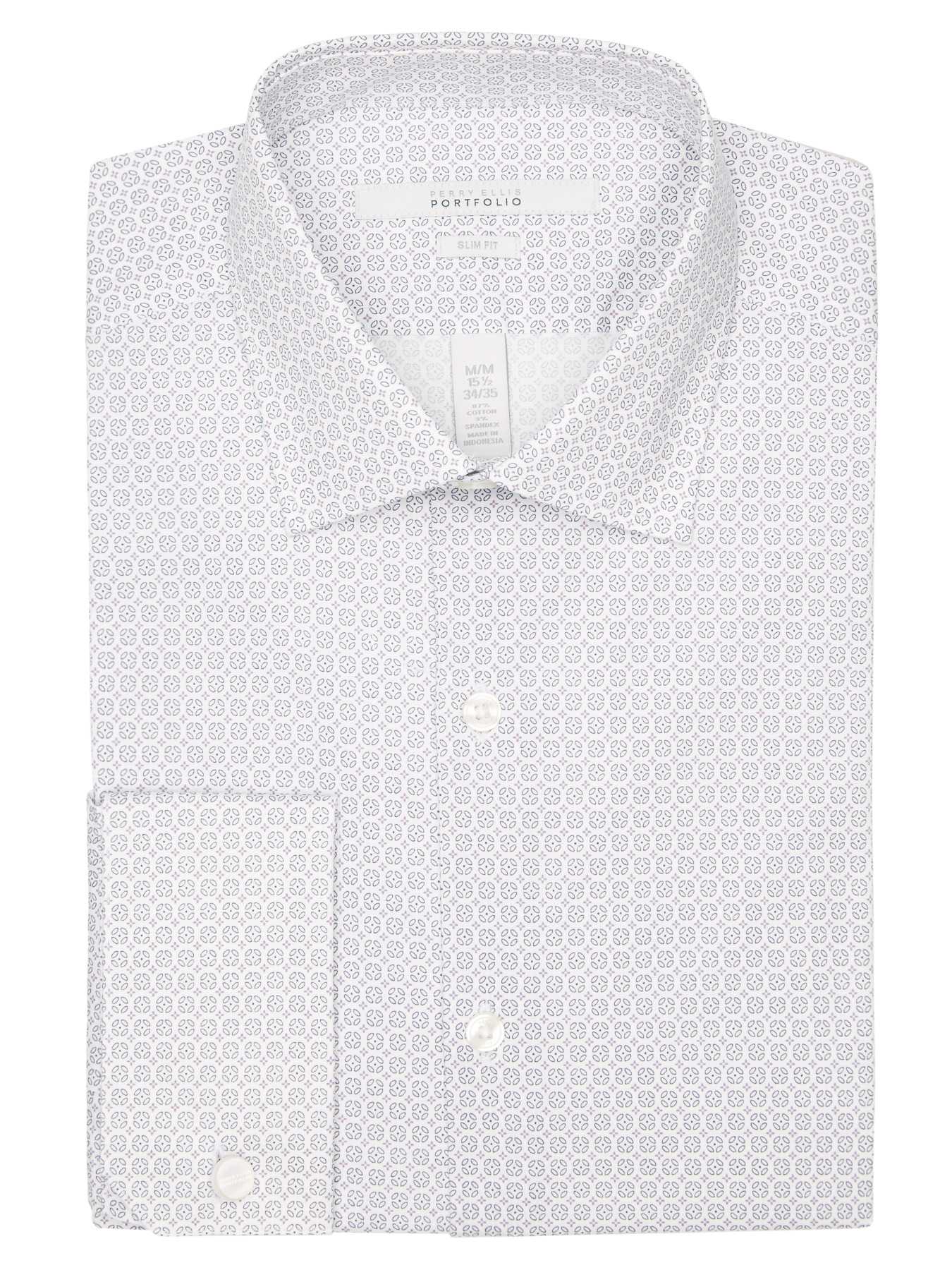 Perry Ellis Slim Fit Geo Floral Dress Shirt