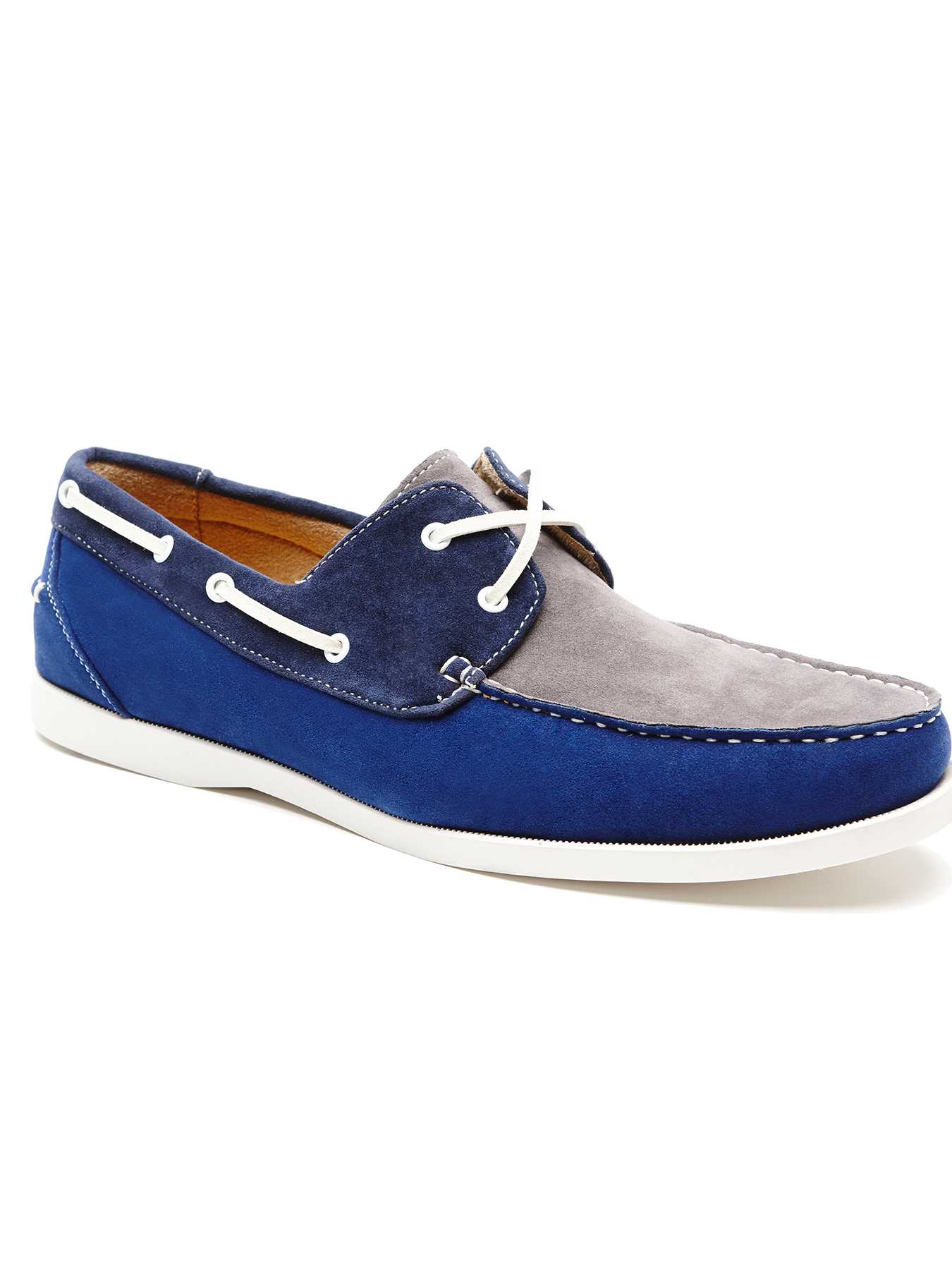Cubavera Tri-Color Suede Boat Shoe