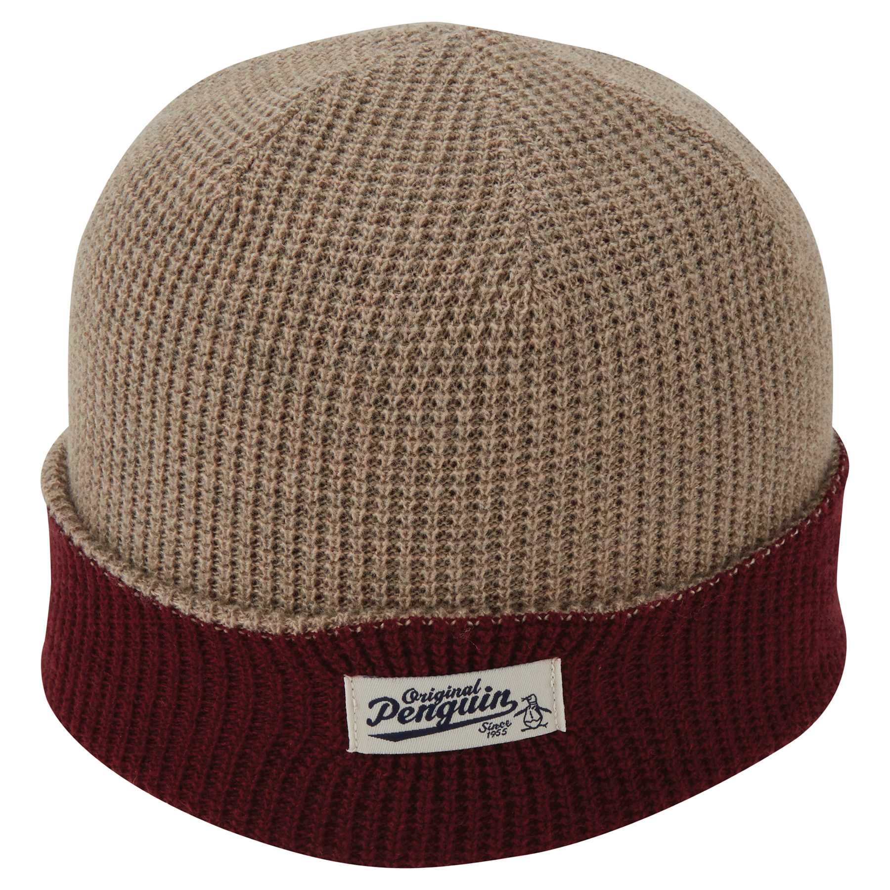 Original Penguin REVERSIBLE WAFFLE KNIT BEANIE