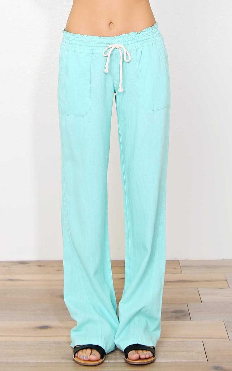Aqua Beach Goer Linen Shorts - MED - Aqua in Size Medium by Styles For Less