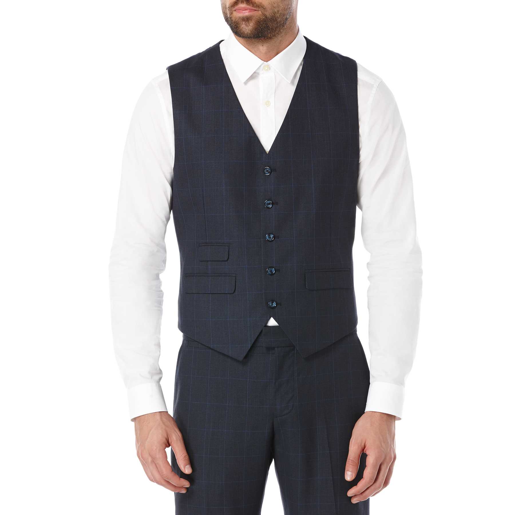 Original Penguin DARK PLAID VEST