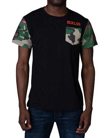 YOUNG AND RECKLESS MENS Black Clothing / Tops S
