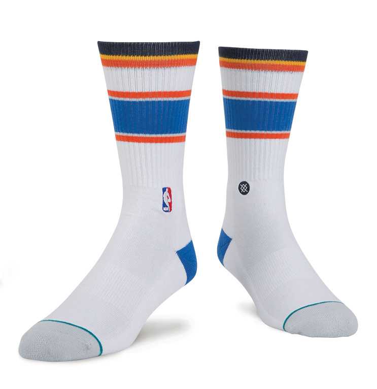 Stance Thunder Casual Core WHT L NBA Casual Socks