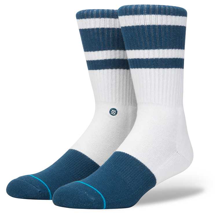 Stance White Out 2 Blue M classic crew Socks
