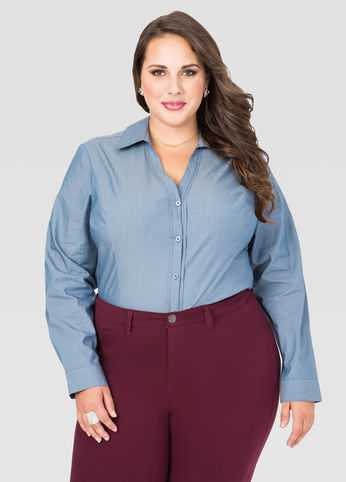Chambray Placket Piped Shirt