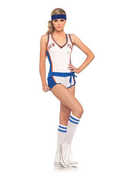 White Blue NY Knicks Romper Licensed NBA Costume