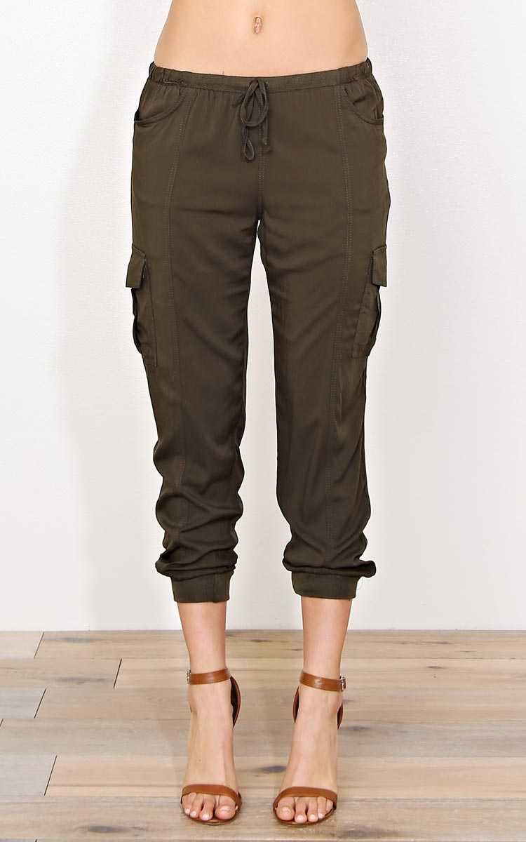 Did It Again Woven Joggers - - in Size by Styles For Less