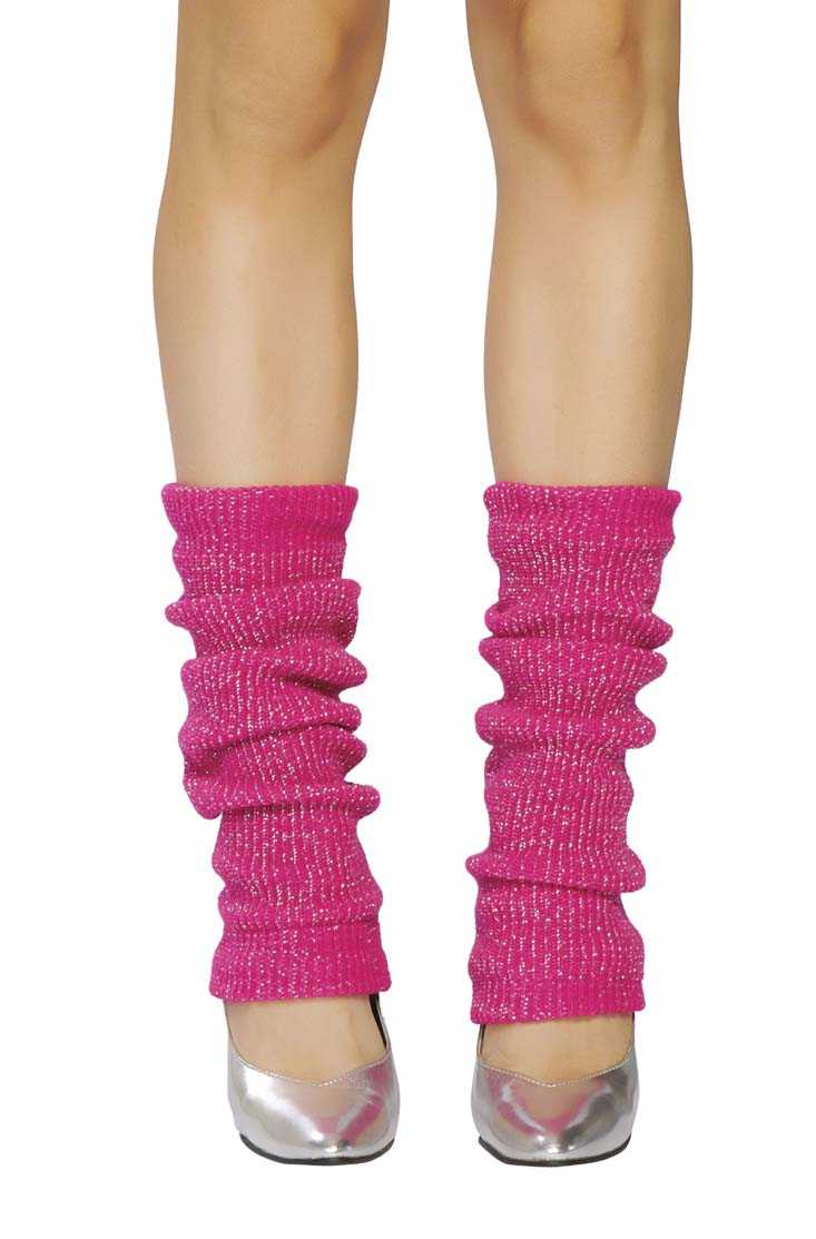 Pink Silver Sparking Leg Warmers