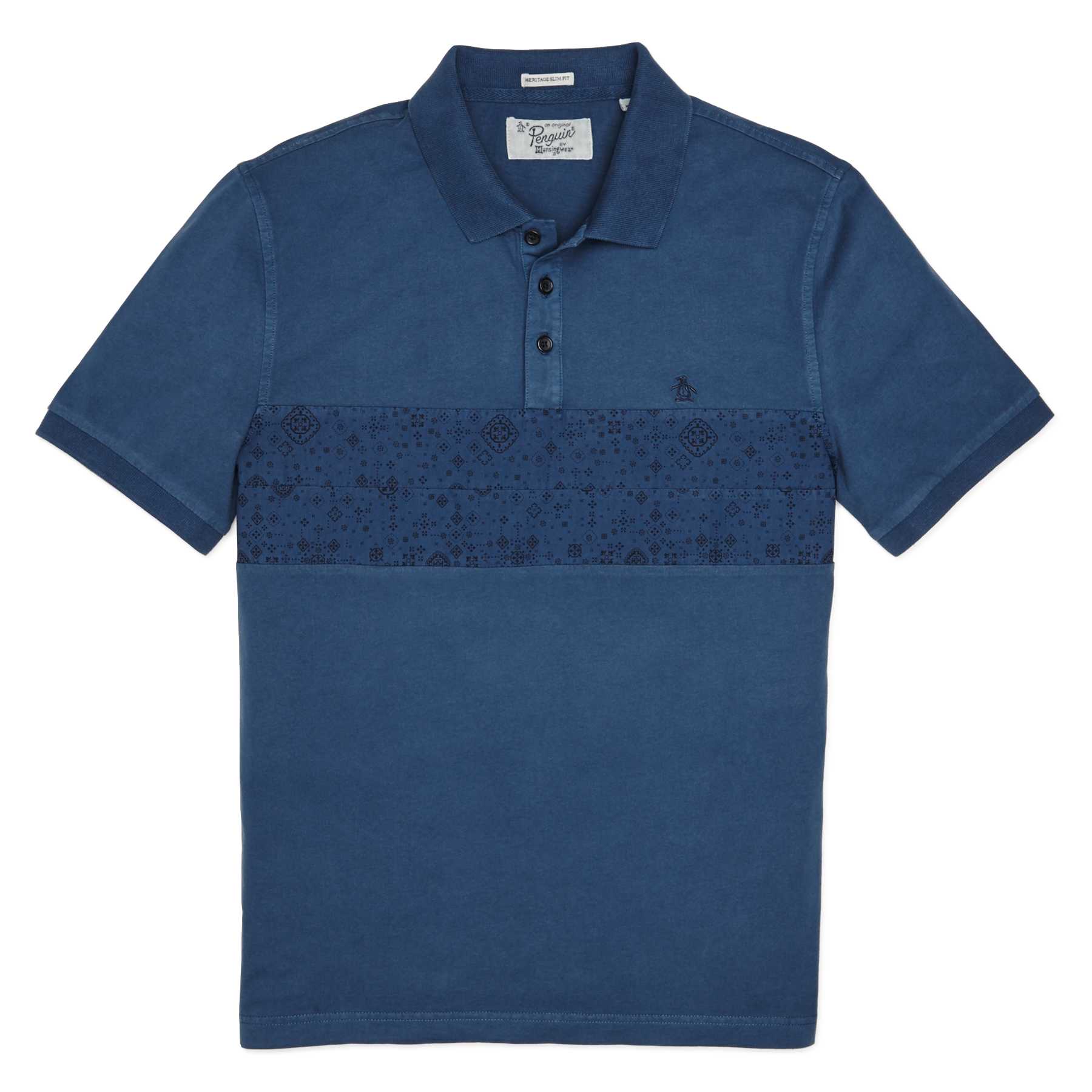 Original Penguin INDIGO WOVEN PIECE POLO